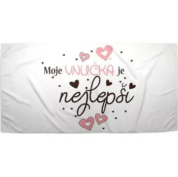 Osuška Sablio Ručník Moje vnučka je nejlepší - 30x50 cm