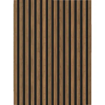 Obklad Mexen Lam-F akustické nástěnné lamely 275 x 31,5 cm, plsť 6 mm, Dub Mocca - S105-275317-2812-074 Lamely