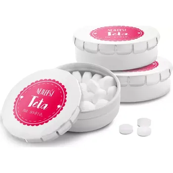 Bonbon Sablio Mentolky Nejlepší teta na světě - 3 ks