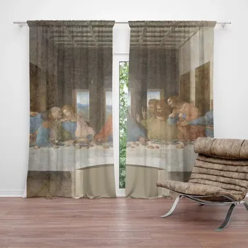 Závěs Sablio Závěs Poslední večeře - Leonardo da Vinci: 2ks 140x250cm