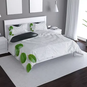 Povlečení Sablio Povlečení Listy a kámen - 140x220 / 90x70