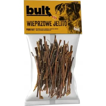 Pamlsek pro psa BULT psí pamlsek sušené vepřové tenké střevo 100g Přírodní