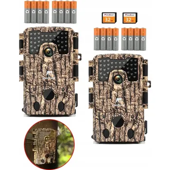 Bezpečnostní kamera LOVEČECKÁ KAMERA 48MP 4K VODĚODOLNÁ IP66 NOČNÍ VIDĚNÍ 0,3S 32GB 2KS