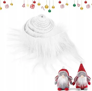 Vánoční dekorace Bílá kožešinová girlanda 150 cm – dekorace na vánoční stromeček, látková, vousatá