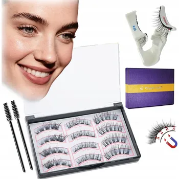 Umělé řasy Magnetické řasy 3 páry 3D opakovaně použitelné s aplikátorem Natural Look