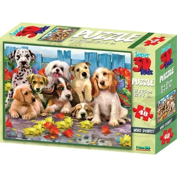3D puzzle PRIME 3D Puzzle Pejsci 3D 48 dílků