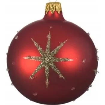 Vánoční dekorace Vánoční Koule zdobená vánoční koule 8 cm 1 ks