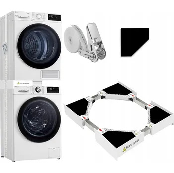 UNIVERZÁLNÍ SPOJOVACÍ PRVEK PRO PRAČKU A SUŠIČKU S POLICÍ, NASTAVITELNÁ VELIKOST 46-72 CM