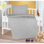 veratex Dětské povlečení bavlna Agáta hvězdička šedá 90x135, 45x60 cm