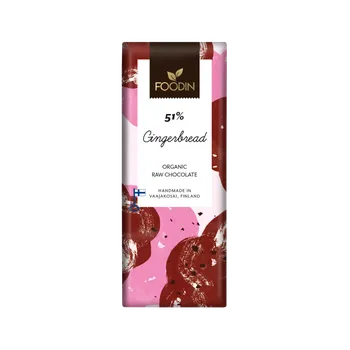 Čokoláda Foodin Raw BIO vegan Perníková čokoláda 51% 40 g