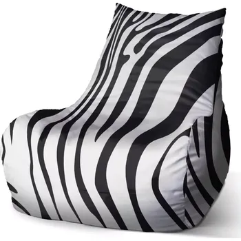 Sedací pytel Sablio Sedací vak Bean Vzor zebry - 100 x 90 x 45 cm