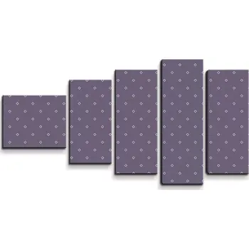 Obraz Sablio Obraz - 5-dílný Bílé čtverce - 100x60 cm