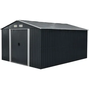 Zahradní domek Domček Strend Pro, záhradný, plech, antracit, 301x367x214 cm