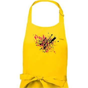 Kuchyňská zástěra Work out splash - Pánská zástěra na vaření - Univerzální velikost ( Žlutá )