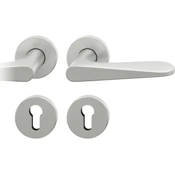 Dveřní kování Kování FSB 72 1144 objektové Eloxovaný hliník, klika / klika, Cylindrická vložka, Pravé provedení