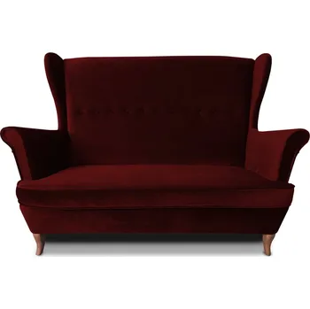 Pohovka 2místná pohovka Uszak bez rozkládací funkce - Lebex Meble fancy 59, Nožičky Ořech 147x104 cm