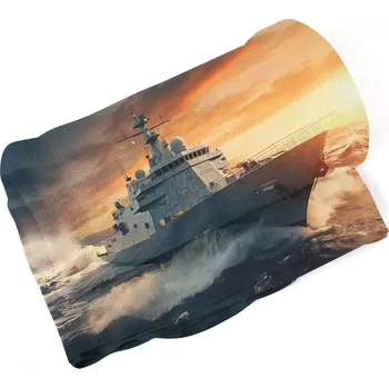 deka Sablio Deka Válečná loď v rozbouřených vodách - 150x120 cm