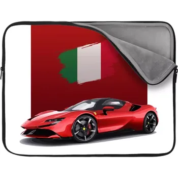 pouzdro na notebook Sablio Obal na notebook Ferrari Italská vlajka na červeném bloku - 13"