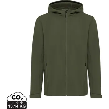 Pánská soft shell bunda Iqoniq Makalu z recykl. polyesteru - Khaki / XXXL