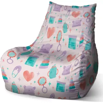 Sedací pytel Sablio Sedací vak Bean Chrastítko a čepičky - 60 x 70 x 70 cm