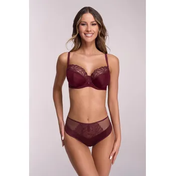 Podprsenka Poloměkká podprsenka Ava- vínová- s krajkou, VÍNO 70H i384_98687952