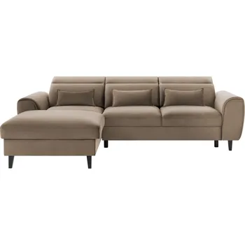 Sedací souprava Levostranná rohová sedací souprava Foble s rozkládací funkcí typu delfín a úložným prostorem na lůžkoviny - ELTAP nube 20 267x100 cm