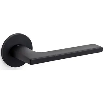 Dveřní kování OLIVARI Lotus nízká rozeta, černá matná Obyčejný klíč