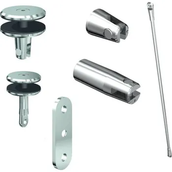 Stříška nad vchodové dveře SEASONS - kování pro skleněné stříšky, oválná podložka 1000 mm