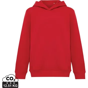 Pánská mikina Dětská mikina s bočními kapsami IQONIQ Yengo z rec. bavlny - Červená / 910