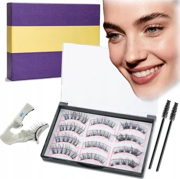 Umělé řasy Magnetické řasy 3D – přirozený vzhled, 3 páry, opakovaně použitelné