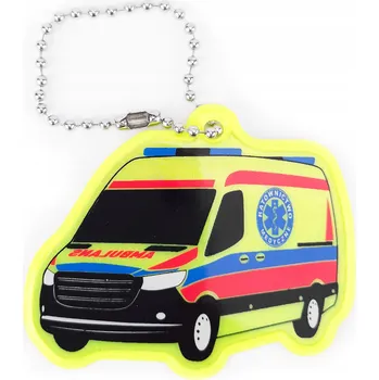Reflexní přívěsek pro děti ZÁCHRANKA - SANITKA - AMBULANCE odrazka