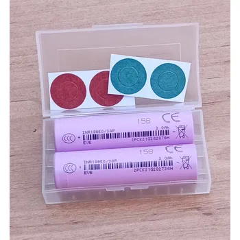 Článková baterie Blistr 2x Li-ion EVE INR18650/30P 10C 30A 3000mAh + 4x izolační kroužek