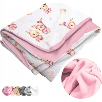 Prostěradlo Přehoz deka letní přikrývka 120x200 BAVLNA + FLEECE teplý měkký 2