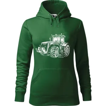 Dámská mikina Mikina - John Deere 8370R Barva: Lahvově zelená (06), Velikost: XXL, Střih: Dámské
