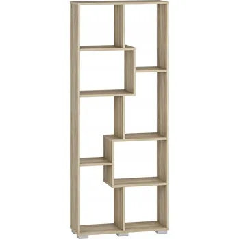 Knihovna Regál Nabbi 66 cm x 164 cm x 25 cm, dub sonoma světlý