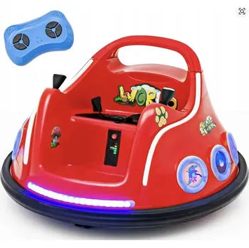 Dětské elektrovozidlo Dětská elektrická koloběžka, 3-5 let, otáčení o 360° a dálkové ovládání, hudba, červená