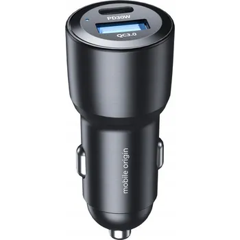 UNIVERZÁLNÍ AUTOMOBILOVÁ 60W MOBILE ORIGIN DUAL PORT USB-A + USB-C
