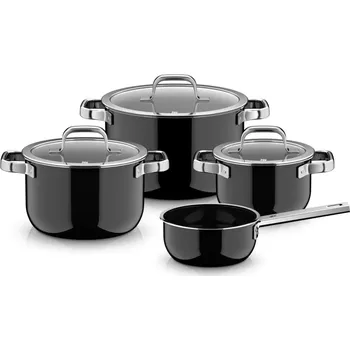 Hrnec Sada hrnců WMF FUSIONTEC Mineral Pro 4 ks černá