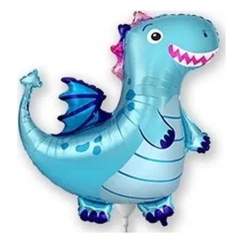 Balónek Fóliový balónek Flexmetal 35 cm drak modrý