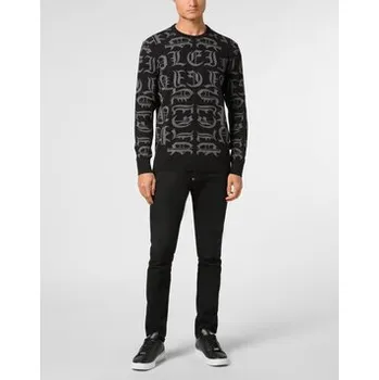 Pánské oblečení PHILIPP PLEIN S dlouhým rukávem 23767 Černá Regular Fit XXL