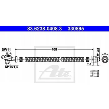 Brzdová hadice ATE 83.6238-0408.3 Flexibilní brzdová hadice