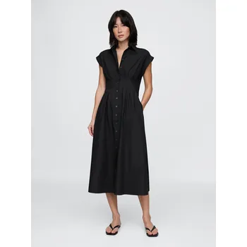 Dámské šaty GAP Dámské Košilové popelínové midi šaty 717052-00 Velikost: XXS Tričko zdarma při nákupu nad 3000,-!