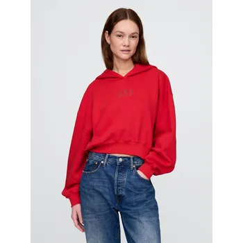 Dámská mikina GAP Dámská Mikina s kapucí Logo Cropped Americana 841725-12 Velikost: XS Tričko zdarma při nákupu nad 3000,-!