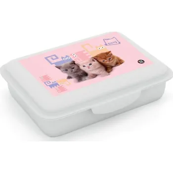 Svačinový box Box na svačinu s přihrádkou Mazlíčci