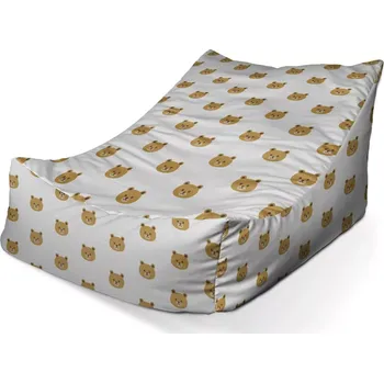Sedací pytel Sablio Sedací vak Lounge Medvídci na bílé - 80 x 95 x 50 cm