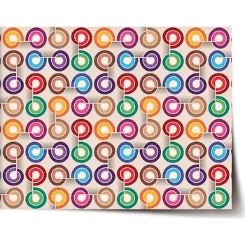 Plakát Sablio Plakát Barevné spirály - 60x40 cm