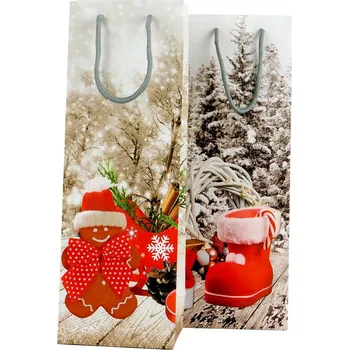 Dárková taška PROHOME - Taška vánoční 12,8x8,4x36cm různé motivy