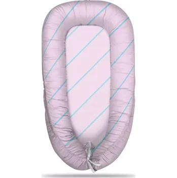 Hnízdečko pro miminko Sablio Hnízdečko pro miminko Modré pruhy na růžové