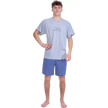 Pánské pyžamo 3536/1386 - pánské pyžamo Ruko, XL, šedá