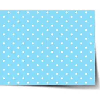 Plakát Sablio Plakát Bílé tečky na modré - 60x40 cm